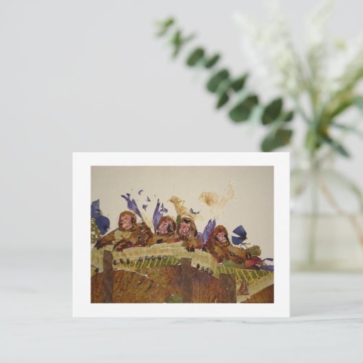 Hongaarse apen op Attisch Briefkaart (Staand voorkant)