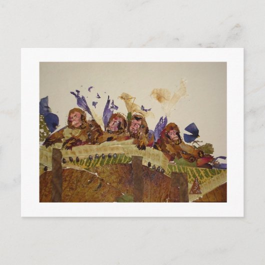 Hongaarse apen op Attisch Briefkaart (Voorkant)