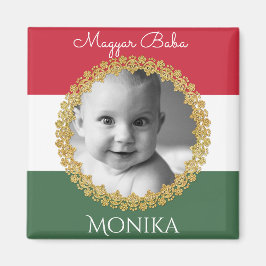 Hongaarse Baby met foto & naam Magneet