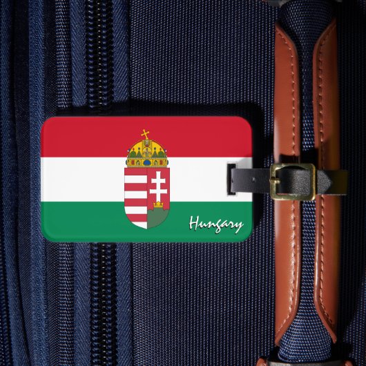 Hongaarse Bagagelabels, patriottische Hongaarse vl Bagagelabel (Voorkant Insitu 4)