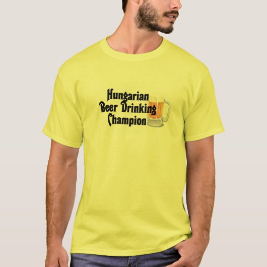 Hongaarse bier Drink Champion T-shirt (Voorkant)