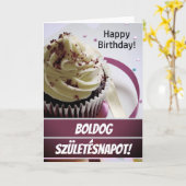 Hongaarse Birthday Kaart / Születésnapi Köszöntés (Gele Bloem)