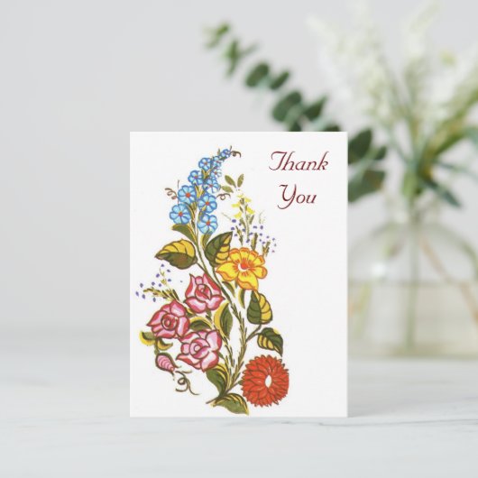 Hongaarse bloem briefkaart (Staand voorkant)