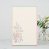 Hongaarse bloem briefpapier (Staand voorkant)