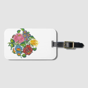 Hongaarse bloemen bagagelabel