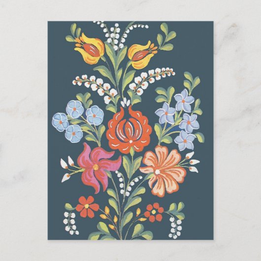 Hongaarse bloemen briefkaart (Voorkant)