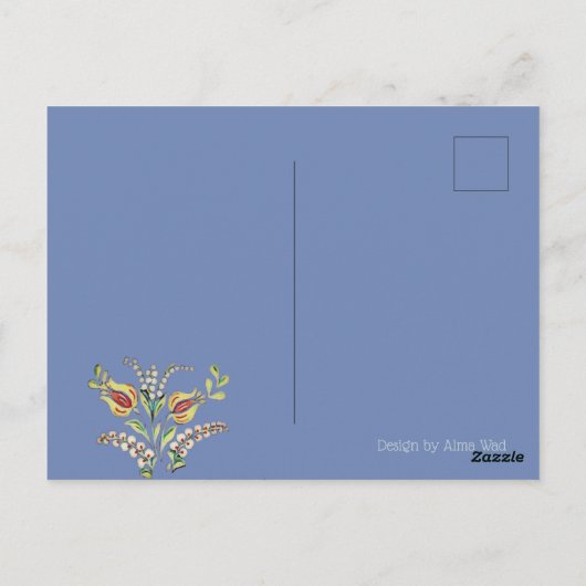 Hongaarse bloemen briefkaart (Achterkant)
