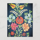 Hongaarse bloemen briefkaart (Voorkant)