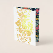 Hongaarse bloemen - gouden luxe folie kaarten (Voorkant)