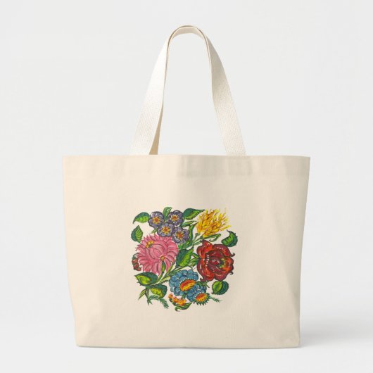 hongaarse bloemen grote tote bag (Voorkant)