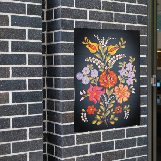 Hongaarse bloemen in levendige kleuren, poster