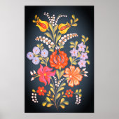 Hongaarse bloemen in levendige kleuren, poster (Voorkant)