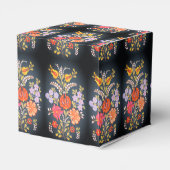 Hongaarse bloemen -levendige kleuren bedankdoosjes (Achterkant)