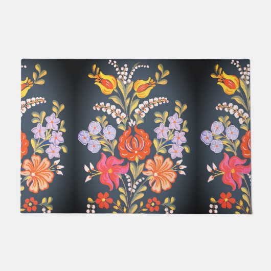 hongaarse bloemen - levendige kleuren deurmat (Voorkant)