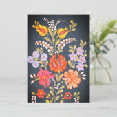 hongaarse bloemen - levendige kleuren kaart (Staand voorkant)