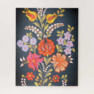 hongaarse bloemen - levendige kleuren legpuzzel