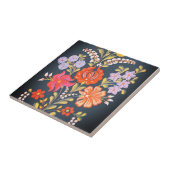 hongaarse bloemen - levendige kleuren tegeltje (Zijkant)