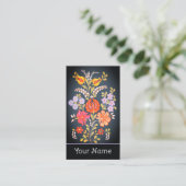 hongaarse bloemen - levendige kleuren visitekaartje (Staand voorkant)