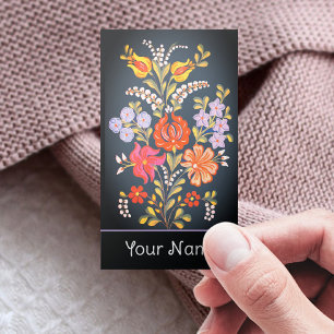 hongaarse bloemen - levendige kleuren visitekaartje