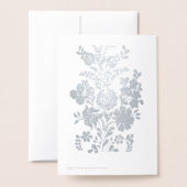 Hongaarse bloemen - luxe zilver folie kaarten (Met envelop)