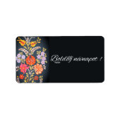 Hongaarse bloemen - noem het dagetiket etiket (Voorkant)