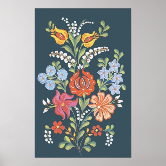 hongaarse bloemen poster (Voorkant)
