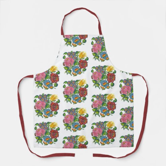 Hongaarse bloemen schort (Voorkant)