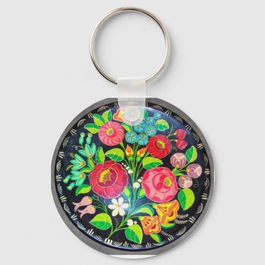 Hongaarse bloemen sleutelhanger (Voorkant)