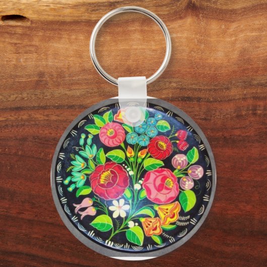 Hongaarse bloemen sleutelhanger (Voorkant)