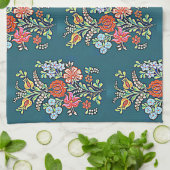 Hongaarse bloemen theedoek (Gevouwen)