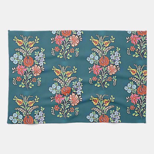 Hongaarse bloemen theedoek (Horizontaal)