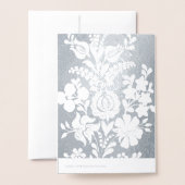 Hongaarse bloemen - zilver folie kaarten (Met envelop)