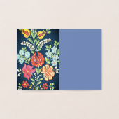 Hongaarse bloemen — zilver folie kaarten (Binnen)