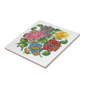Hongaarse boerenbloemen tegeltje (Zijkant)