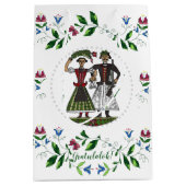 Hongaarse bruiloft paar gefeliciteerd! medium cadeauzakje (Voorkant)