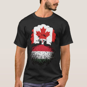 Hongaarse Canadese vlag over bomen in Canada T-shirt