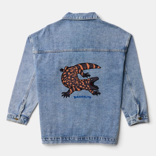 Hongaarse cartoon van een dwerg denim jacket (Achterkant)