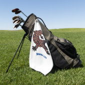 Hongaarse cartoon van een dwerg golfhanddoek (Groen)