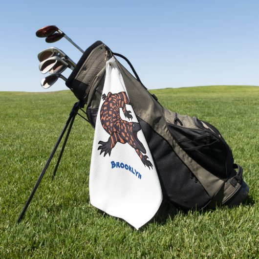 Hongaarse cartoon van een dwerg golfhanddoek (Groen)