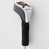 Hongaarse cartoon van een dwerg golfheadcover (Schuin)