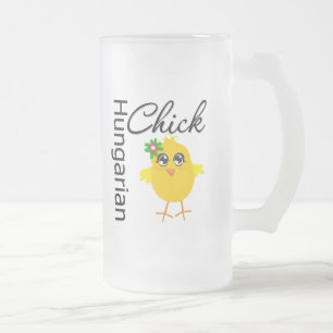 Hongaarse chick matglas bierpul