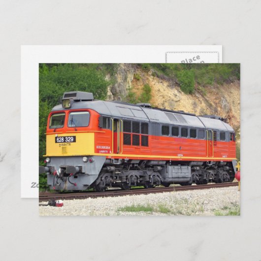 Hongaarse diesellocomotief M62 Briefkaart (Voorkant / Achterkant)