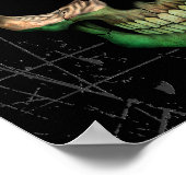 Hongaarse Dj-schedel met hoofdtelefoon Poster (Hoek)