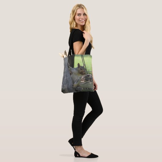 Hongaarse eekhoorn met jouw naam Canvas tas (Op model)