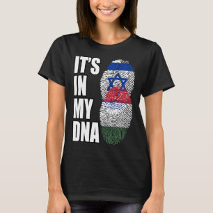 Hongaarse en Israëlische Mix DNA Vlag Erfgoed T-shirt