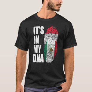 Hongaarse en Mexicaanse Mix DNA Vlag Erfgoed T-shirt