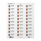 Hongaarse etiketten met retouradres op Vizsla (Full Sheet)