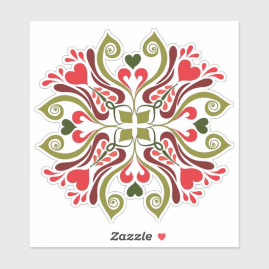 Hongaarse Floral Folk Pattern Sticker (Vel)