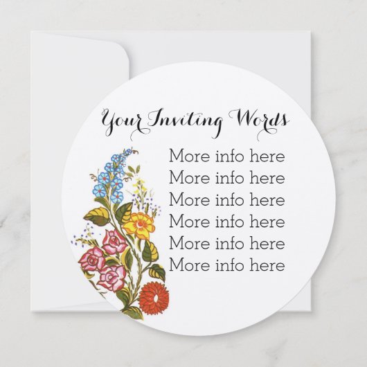 Hongaarse Floral nr. 2 Kaart (Achterkant)