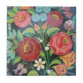 Hongaarse Floral Tegeltje (Voorkant)